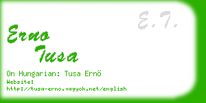 erno tusa business card