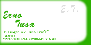 erno tusa business card